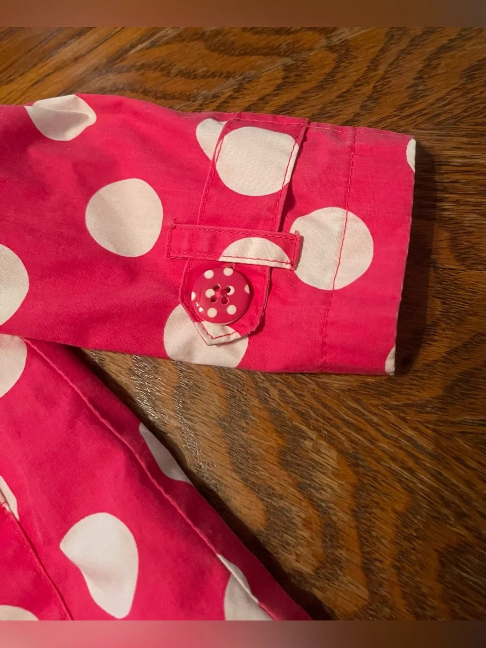 The Children's Place Hot Pink Polka Dot Hooded Jacket- Size 6-9 months